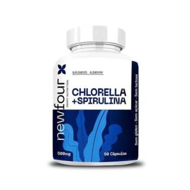 Imagem de Chrorella + Spirulina 500mg 60 cápsulas New Four Sem sabor Sabor:Sem s