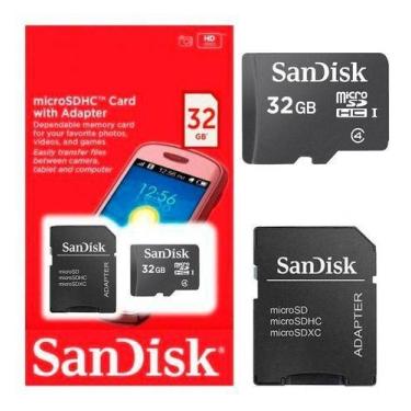 Imagem de Cartão de Memória 32GB Micro SD com Adaptador SanDisk
