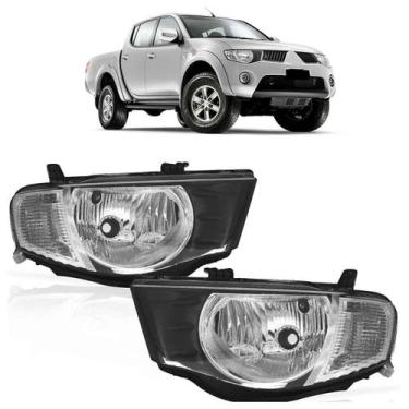 Imagem de Farol Dianteiro L200 Triton 2008 A 2012 Máscara Negra - Automotive Imp