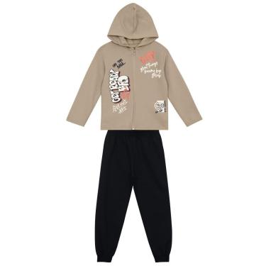 Imagem de Conjunto infantil menino em moletom peluciado Brandili-Masculino