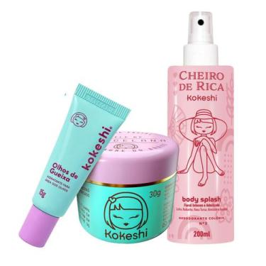 Imagem de Kit Frescor Hidratação Kokeshi Pele de Porcelana Olhos Gueixa Cheiro R