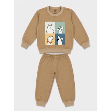 Imagem de Conjunto Infantil Mini Urban Style Moletom Peluciado Menino Inverno - 