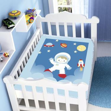 Imagem de Cobertor Menino Infantil Bebê Raschel Antialérgico Jolitex -, Astronau