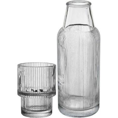Imagem de JARRA COM COPO HOME&CO VIDRO 170/800ML 21x8x8cm TRANSPARENTE
