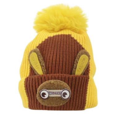 Imagem de Touca Gorro Infantil Forrada Amarela Coelhinho Tamanho Único - Gici Ve