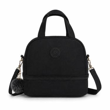 Imagem de Bolsa Térmica Feminina Compacta Moderna Com Alça Ajustável e Divisória