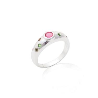 Imagem de Anel Cristal Turmalina Rosa Cristal Topazio Fumê Crstal Esmeralda Redo