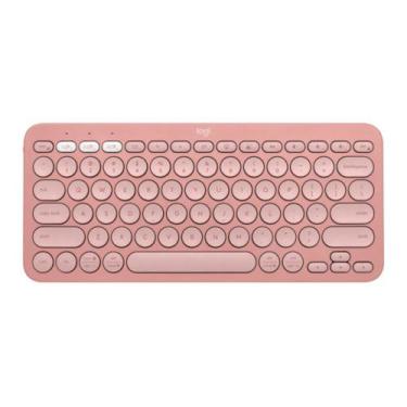 Imagem de Teclado Logitech Pebble Keys 2 K380s Bluetooth Sem Fio Rosa