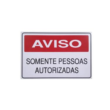 Imagem de 3- Placas De Sinalização Entrada Somente Pessoas Autorizadas 30x20 Ace
