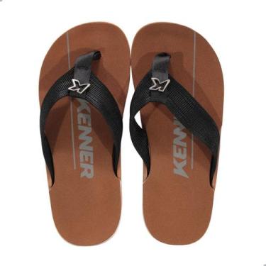 Imagem de Chinelo Kenner Ejd-01, Pt, Marrom canela, Preto, 43