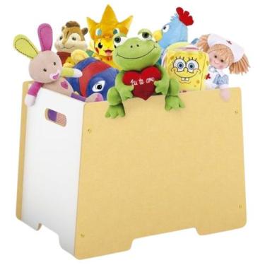 Imagem de Baú Organizador Montessori Infantil Criança Guardar Brinquedos Sozinha