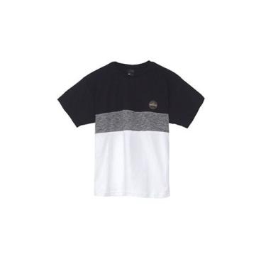 Imagem de Camiseta Básica Juvenil Masculina Estampada Preta 9515A - HD, G