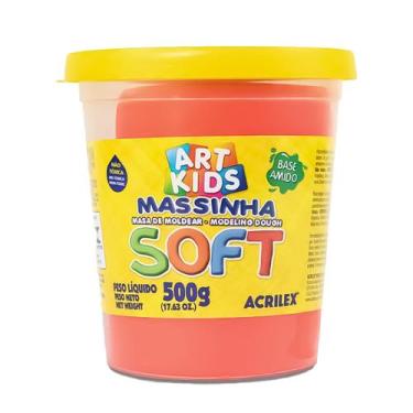 Imagem de Massinha De Modelar Soft Acrilex Macia 500g - Selecione a Cor, Vermelh