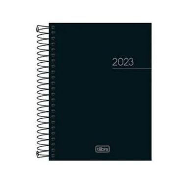 Imagem de Agenda 2023 Pepper Preta Espiral Capa Dura - Tilibra