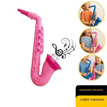 Imagem de Saxofone Infantil Brinquedo Musical Colorido Presente Educativo Crianç