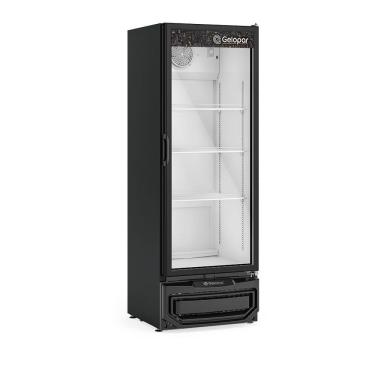 Imagem de Refrigerador Expositor Vertical Gelopar 410L 1 Porta Vidro Preto 127V GPTU-40 EL PR (81168.09.1)