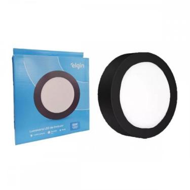 Imagem de Plafon Led Embutir Elgin Redondo 18W. 1440Lm. 6500K. Bivolt Preto