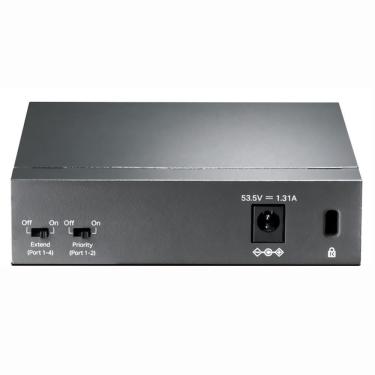 Imagem de Switch TL-SF1005P 4 Portas POE 5 Portas 10-100MBPS Cinza TP-Link para Rede Profissional