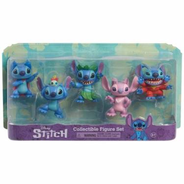 Imagem de 5 Mini Bonecos de 7cm do Stitch Colecionáveis - Disney - Sunny Brinque