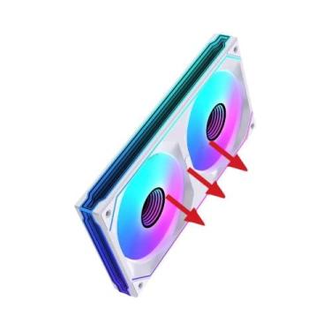 Imagem de Ventoinha ARGB Siamese Para PC LOVINGCOOL Com Display Digital E Efeito