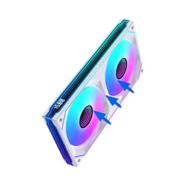 Imagem de Ventoinha ARGB Siamese Para PC LOVINGCOOL Com Display Digital E Efeito