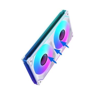 Imagem de Ventoinha ARGB Siamese Para PC LOVINGCOOL Com Display Digital E Efeito