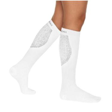 Imagem de Meia compress 3/4 panturrilha 20-30 sport kendall pé fechado branco - 