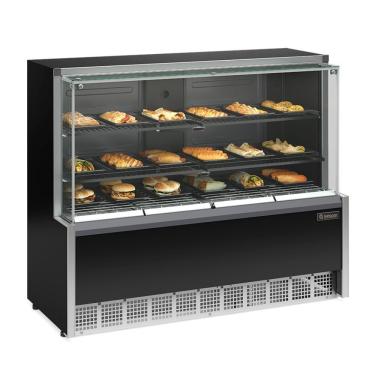 Imagem de Vitrine Estufa MEQA140 com Aquecimento e Exposição em Aço Inox All Black Gelopar