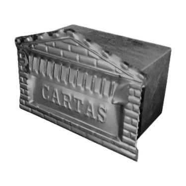Imagem de Caixa de Correio Tijolinho Galvinox Alta Durabilidade Inox Suporte para Grades Brassol 25CM 12x25x12cm