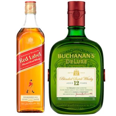 Imagem de Whisky Buchanan’s Deluxe 1 Litro + Whisky Johnnie Walker Red Label - 1 Litro