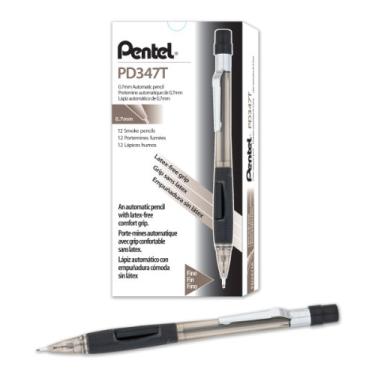 Imagem de Pentel Lapiseira Quicker Clicker (0,7 mm), corpo preto transparente, caixa com 12 (PD347TA)