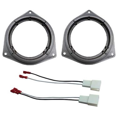 Imagem de DKMUS 16,5 cm Carro Porta Alto-falante Suporte Adaptador Placas para Toyota Venza Solara RAV4 Camry Celica Echo Corolla Highlander 4 Runner Tundra Sequoia Yaris Prius Avalon Anel Kit 1 Par + Arnês de fiação