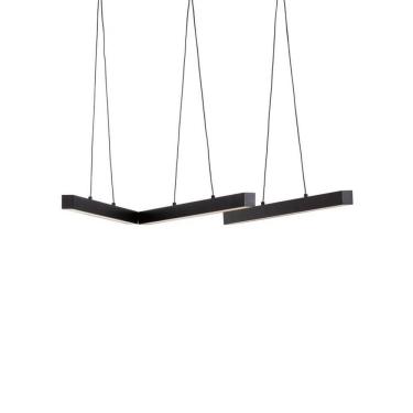 Imagem de Lustre Pendente Newline Fit Led 725 Bivolt Preto 3000K Luz Amarela