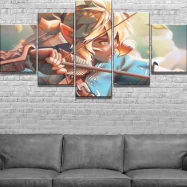Imagem de Quadro Decorativos Legends of Zelda com 5 peças 130x65 6