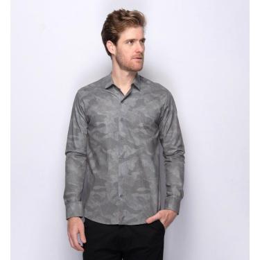 Imagem de Camisa Social Masculina Slim Teodoro Camuflado 100 % Algodão