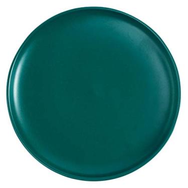 Imagem de Prato de jantar de cerâmica verde fosco, conjunto de prato redondo elegante grande de 20 cm perfeito para bife, massas, sobremesa e salada, 1 peça
