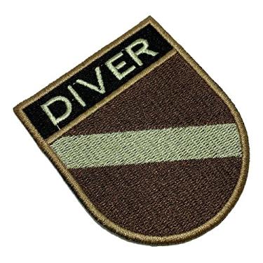Imagem de BD0175ET04 Bandeira Mergulhador Patch Bordado Termo Adesivo