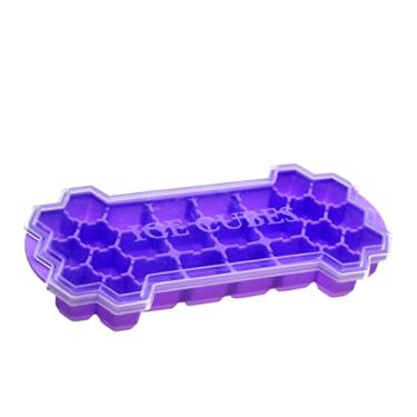 Imagem de Bandeja de cubo de gelo de silicone máquina de cubo de gelo 26 cavidades faça você mesmo máquina de gelo moldes de cubos de gelo para doces bolo pudim chocolate uísque moldes de resfriamento ferramenta molde de cubo de gelo (cor: 06)