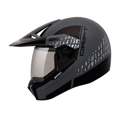 Imagem de Capacete Fechado Moto Bieffe 3 Sport Drift Preto Chumbo Fosco com Preto 58