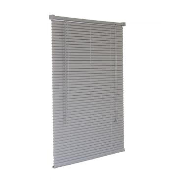 Imagem de Persiana Horizontal PVC Cinza 120 (L) x 220 (A) Lâminas Resistentes Flexíveis C/ Kit de Instalação