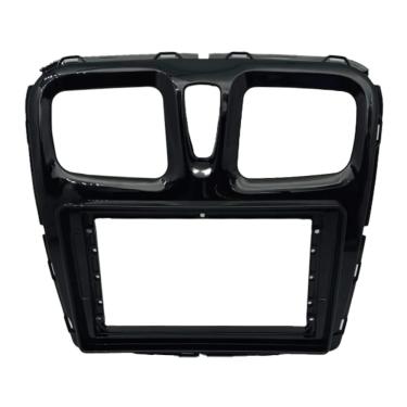 Imagem de Moldura 9" Flutuante Chinês Renault Logan 14/22 Sandero 15/22 - Preta Fosca