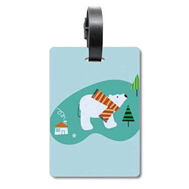 Imagem de Etiqueta de bagagem com estampa de urso de desenho animado, etiqueta de bagagem, Multicolorido.