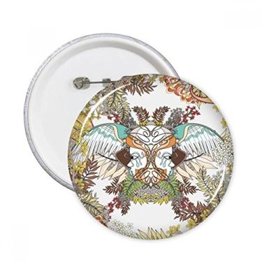 Imagem de Ukiyo-e Asa Flor Árvore Japão Pinos Redondos Emblema Botão Decoração Acessório 5pcs