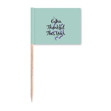 Imagem de Thank You Special Year Four Toothpick Flags Marcador Topper Decoração de Festa