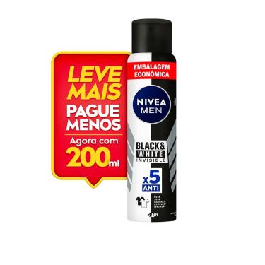 Imagem de Desodorante Nive Men Black&White Invisible 48h Antitranspirante Masculino Aerosol 200ml Nivea 200ml