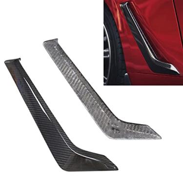 Imagem de FINMOKAL 2 peças de fibra de carbono para-lama lateral para ventilação de ar capa para Infiniti Q60 Q60S 2015-2022