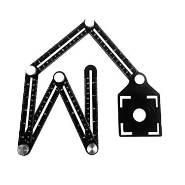 Imagem de Régua Marcador Esquadro De Furo Em Piso Parede Azulejo Porcelanato Cerâmica Multi Ângulos