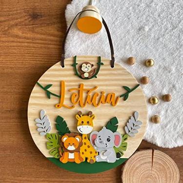 Imagem de Porta Maternidade - Flâmula Turma do Safari II