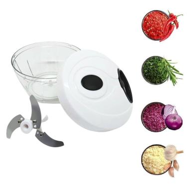 Imagem de Mini Processador Alimentos Triturador Manual 3 Lâminas