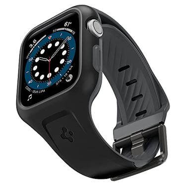 Imagem de Spigen Liquid Air Pro Pulseira compatível com Apple Watch Capa Protetora com Bandas Série SE2/6/SE/5/4 (44mm) - Preto